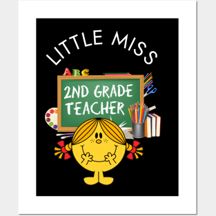 Little Miss 2nd Grade Teacher Posters and Art